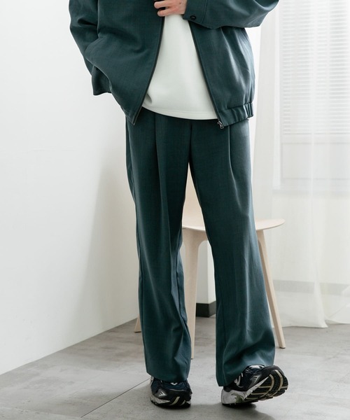 SENSE OF PLACE by URBAN RESEARCH(センスオブプレイスバイアーバンリサーチ)の「『UR TECH DRYLUXE』 リネンライクワイドパンツ(その他パンツ・メンズ・ブラック/グリーン/ネイビー・MEDIUM/LARGE)」の19枚目の写真