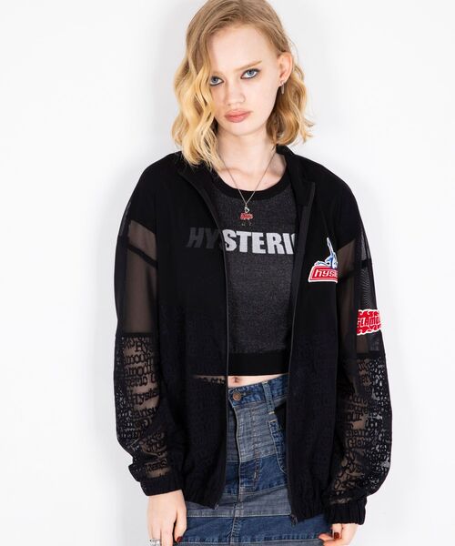 HYSTERIC GLAMOUR(ヒステリックグラマー)の「TYPE LOGO柄ジャカード ブルゾン(ブルゾン・レディース・グリーン系その他/ブラック系その他・FREE)」の12枚目の写真