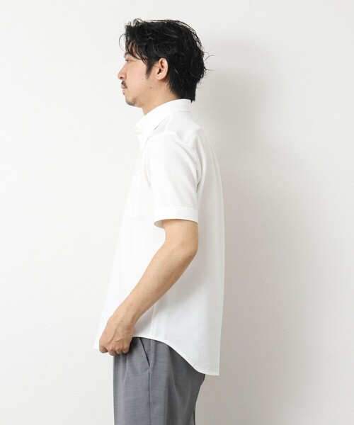 NOLLEY’S(ノーリーズ)の「《ビジカジ対応》吸水速乾 360°ストレッチ トリコットST テープBD 25SS(シャツ/ブラウス・メンズ・ホワイト/ブルー系その他/ネイビー/ブルー・S/M/L/XL/XXL)」の12枚目の写真