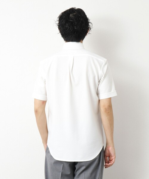 NOLLEY’S(ノーリーズ)の「《ビジカジ対応》吸水速乾 360°ストレッチ トリコットST テープBD 25SS(シャツ/ブラウス・メンズ・ホワイト/ブルー系その他/ネイビー/ブルー・S/M/L/XL/XXL)」の13枚目の写真