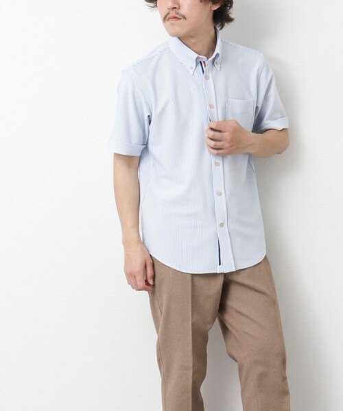 NOLLEY’S(ノーリーズ)の「《ビジカジ対応》吸水速乾 360°ストレッチ トリコットST テープBD 25SS(シャツ/ブラウス・メンズ・ホワイト/ブルー系その他/ネイビー/ブルー・S/M/L/XL/XXL)」の22枚目の写真