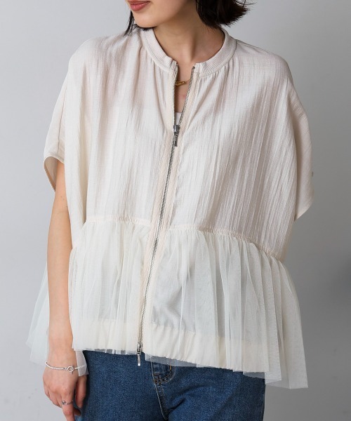 Bou Jeloud（ブージュルード）の「チュールドッキングジャケット（その他アウター・レディース・ブラック/ホワイト系その他・FREE）」の16枚目の写真