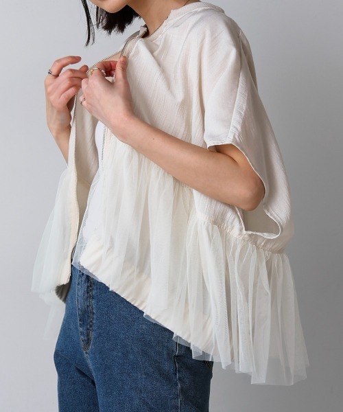 Bou Jeloud（ブージュルード）の「チュールドッキングジャケット（その他アウター・レディース・ブラック/ホワイト系その他・FREE）」の18枚目の写真