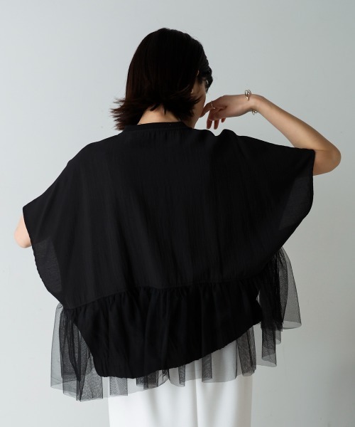 Bou Jeloud（ブージュルード）の「チュールドッキングジャケット（その他アウター・レディース・ブラック/ホワイト系その他・FREE）」の9枚目の写真