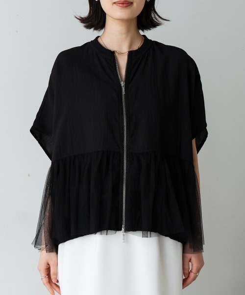 Bou Jeloud（ブージュルード）の「チュールドッキングジャケット（その他アウター・レディース・ブラック/ホワイト系その他・FREE）」の11枚目の写真