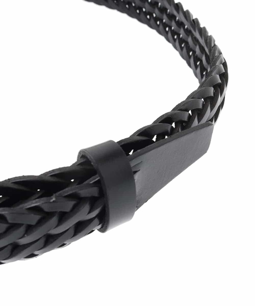 a.v.v（アーヴェヴェ）の「【本革】レザーメッシュベルト（ベルト・メンズ・ブラック・46）」の3枚目の写真