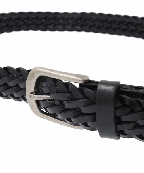 a.v.v（アーヴェヴェ）の「【本革】レザーメッシュベルト（ベルト・メンズ・ブラック・46）」の4枚目の写真