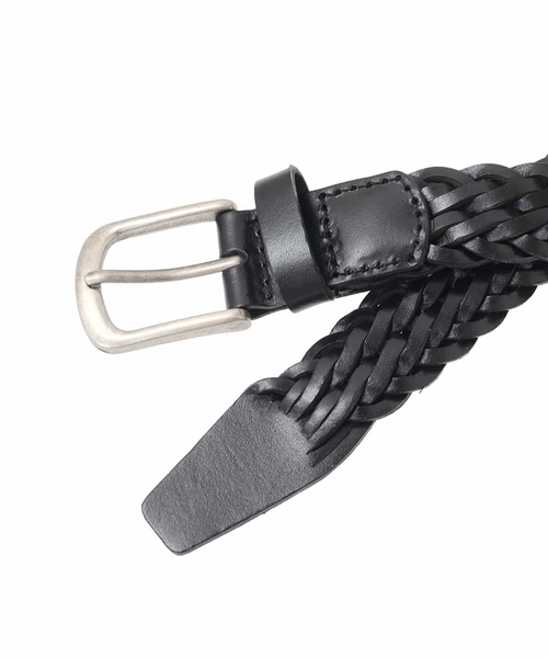 a.v.v（アーヴェヴェ）の「【本革】レザーメッシュベルト（ベルト・メンズ・ブラック・46）」の5枚目の写真