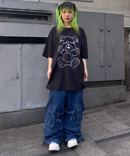 Candy Stripper（キャンディストリッパー）の「2WAY CARGO DENIM パンツ（デニムパンツ・レディース・ブラック/インディゴブルー・FREE）」の21枚目の写真