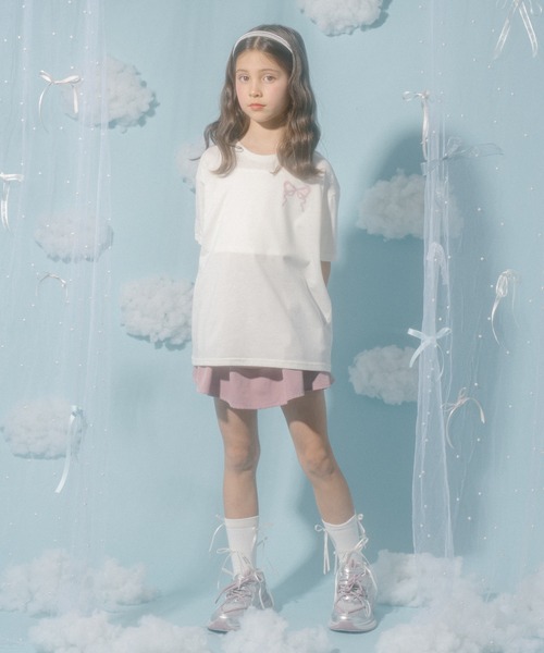 URBAN CHERRY（アーバンチェリー）の「サテンリボンデザインソックス（ソックス/靴下・キッズ・ブラック/ホワイト・FREE）」の9枚目の写真