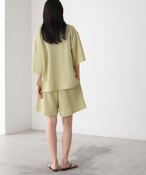 AMERIA ANDERSON】waffle fabric set-up / ワッフル地 ワンポイント