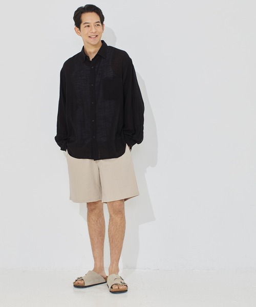 coca(coca)(コカ)の「\26ss新色追加・ユニセックス/ インレイスウェットハーフパンツ(スウェットパンツ・メンズ・チャコール/ネイビー/ダークブラウン/グレー/ライトブルー/ライトベージュ/カーキ/ブラック・XL/M/L)」の15枚目の写真