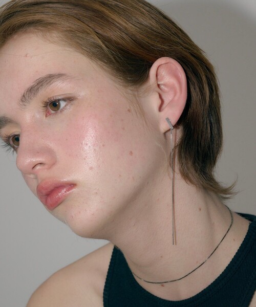 and cloud（アンドクラウド）の「Bicolor 2way Pierce / Single（ピアス（片耳用）・レディース・シルバー系その他/ブラック系その他・FREE）」の9枚目の写真