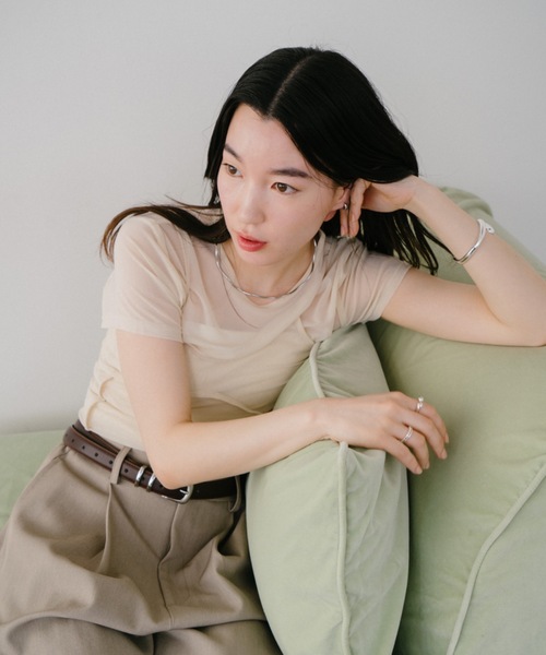 DRWCYS（ドロシーズ）の「キャミセットチュールTシャツ（Tシャツ/カットソー・レディース・アイボリー/ブラック・FREE）」の5枚目の写真