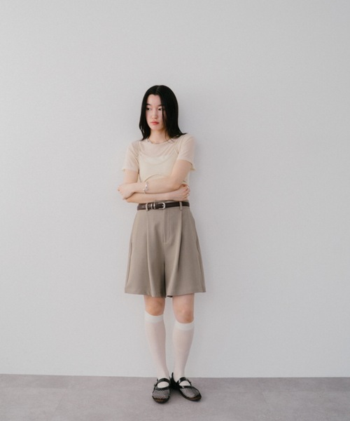 DRWCYS（ドロシーズ）の「キャミセットチュールTシャツ（Tシャツ/カットソー・レディース・アイボリー/ブラック・FREE）」の6枚目の写真