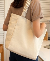 【 ammy. / エイミードット 】 ギャザー ハンドル キャンバス トートバッグ 《 A4収納可能 》
