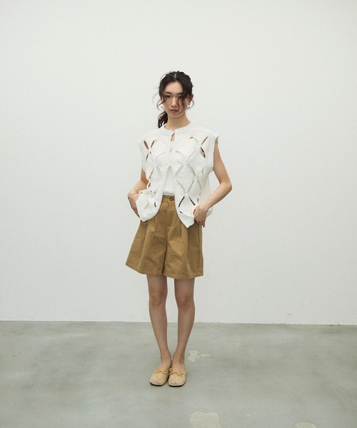 euw ニュアンスカラージレ　ベージュ 楽天市場】ノーカラー ジレ（カラーベージュ）の通販