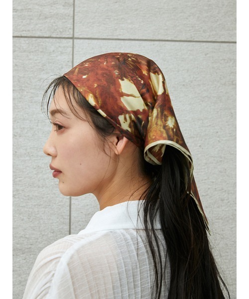SNIDEL（スナイデル）の「ベーシックスカーフ（バンダナ/スカーフ・レディース・ライトピンク/ライトブルー/ブラウン/ベージュ・FREE）」の14枚目の写真