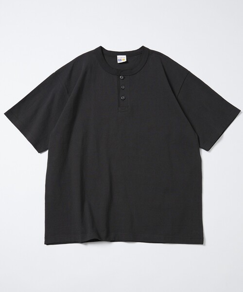 FREAK'S STORE(フリークスストア)の「HEAVY WEIGHT / ヘビーウェイト ヘンリーネック ショートスリーブTシャツ/10.5オンス(Tシャツ/カットソー・メンズ・ベージュ/チャコールグレー/ワインレッド/ライトグレー/ホワイト/ブラック・LARGE/MEDIUM/SMALL)」の13枚目の写真