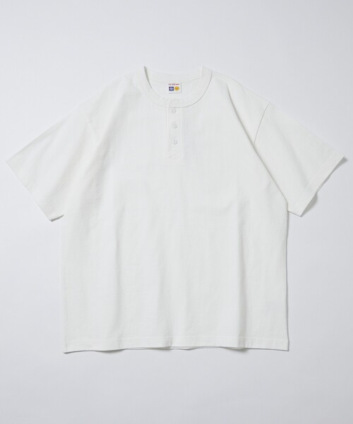 FREAK'S STORE(フリークスストア)の「HEAVY WEIGHT / ヘビーウェイト ヘンリーネック ショートスリーブTシャツ/10.5オンス(Tシャツ/カットソー・メンズ・ベージュ/チャコールグレー/ワインレッド/ライトグレー/ホワイト/ブラック・LARGE/MEDIUM/SMALL)」の14枚目の写真