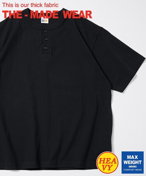 FREAK'S STORE(フリークスストア)の「HEAVY WEIGHT / ヘビーウェイト ヘンリーネック ショートスリーブTシャツ/10.5オンス(Tシャツ/カットソー・メンズ・ベージュ/チャコールグレー/ワインレッド/ライトグレー/ホワイト/ブラック・LARGE/MEDIUM/SMALL)」の19枚目の写真