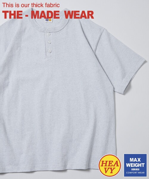 FREAK'S STORE(フリークスストア)の「HEAVY WEIGHT / ヘビーウェイト ヘンリーネック ショートスリーブTシャツ/10.5オンス(Tシャツ/カットソー・メンズ・ベージュ/チャコールグレー/ワインレッド/ライトグレー/ホワイト/ブラック・LARGE/MEDIUM/SMALL)」の20枚目の写真