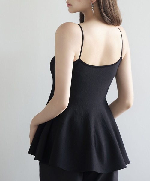 SAISON DE PAPILLON（セゾンドパピヨン）の「フロントボタンぺプラムニットキャミソール【ZOZOTOWN限定アイテム】（キャミソール・レディース・グレー/ブルー/ブラック/ホワイト・フリー）」の16枚目の写真