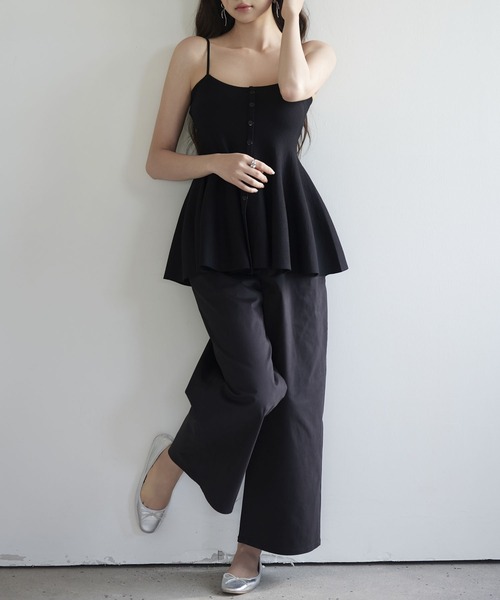 SAISON DE PAPILLON（セゾンドパピヨン）の「フロントボタンぺプラムニットキャミソール【ZOZOTOWN限定アイテム】（キャミソール・レディース・グレー/ブルー/ブラック/ホワイト・フリー）」の17枚目の写真