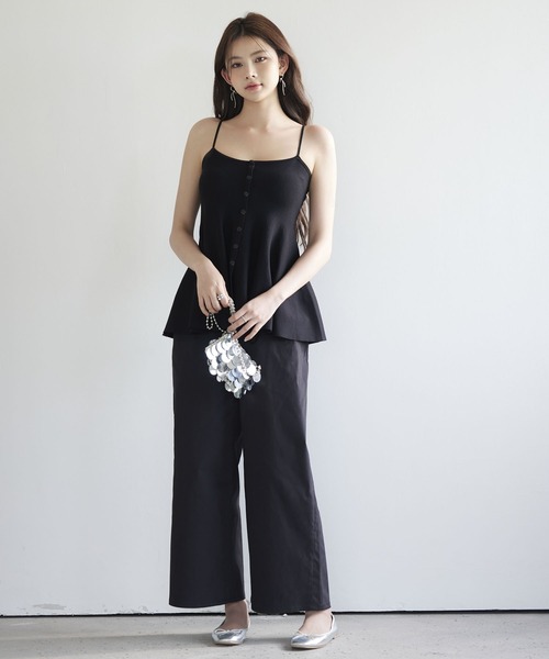 SAISON DE PAPILLON（セゾンドパピヨン）の「フロントボタンぺプラムニットキャミソール【ZOZOTOWN限定アイテム】（キャミソール・レディース・グレー/ブルー/ブラック/ホワイト・フリー）」の19枚目の写真