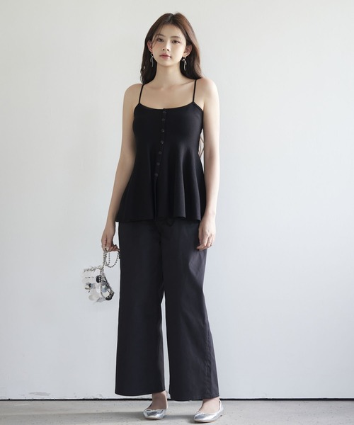 SAISON DE PAPILLON（セゾンドパピヨン）の「フロントボタンぺプラムニットキャミソール【ZOZOTOWN限定アイテム】（キャミソール・レディース・グレー/ブルー/ブラック/ホワイト・フリー）」の20枚目の写真