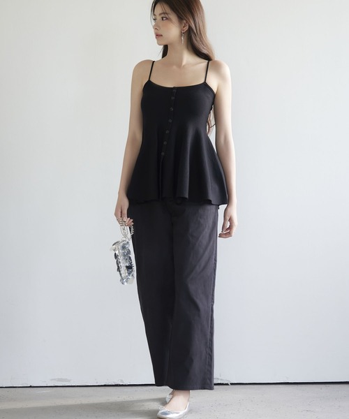 SAISON DE PAPILLON（セゾンドパピヨン）の「フロントボタンぺプラムニットキャミソール【ZOZOTOWN限定アイテム】（キャミソール・レディース・グレー/ブルー/ブラック/ホワイト・フリー）」の21枚目の写真