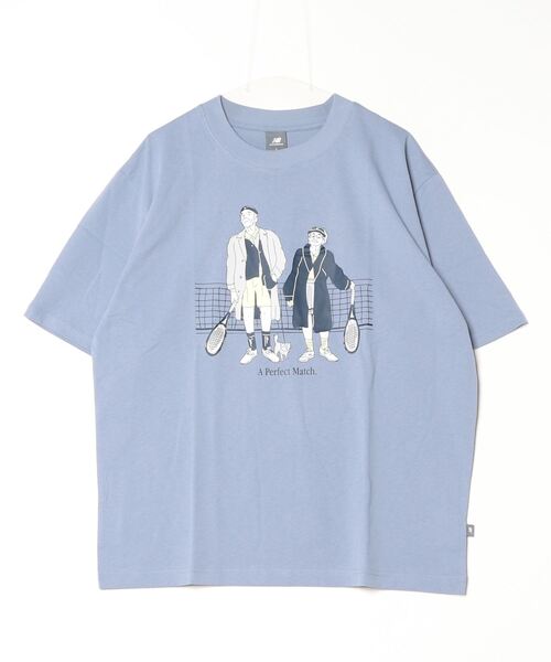 NEW BALANCE（ニューバランス）の「ニューバランス New Balance ショートスリーブTシャツ_（Tシャツ/カットソー・メンズ・ブルーグレー/アイボリー・LL/S/M/L）」の2枚目の写真