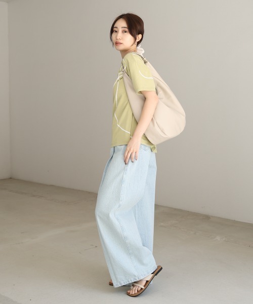 Bab（バブ）の「ダブルZIPサイドベルトバッグ（ハンドバッグ・レディース・ブラック/オフホワイト/ブラウン・ONESIZE）」の10枚目の写真