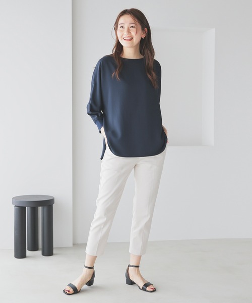 GLACIER lusso(グラシアルッソ)の「8分袖ドルマンブラウス(シャツ/ブラウス・レディース・グリーン/ネイビー/グレイッシュベージュ・L/LL/M/S)」の15枚目の写真