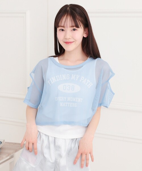 【初回限定お試し価格】 メッシュTシャツ＋タンクセット（その他トップス）｜PINK-latte トップス