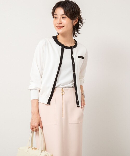 NOLLEY’S Sophi（ノーリーズソフィ）の「《アンサンブル対応/手洗い可能》綿ポリノースリーブプルオーバーニット（ニット/セーター・レディース・オレンジ/サックスブルー/ホワイト/ブラック・38/36）」の18枚目の写真