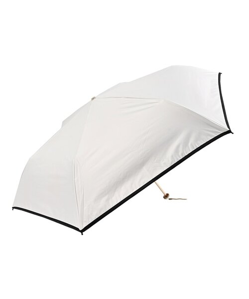 BIRTHDAY BAR(バースデイバー)の「【CUDA(クーダ)】涼しくする晴雨兼用傘 ノーブルパイピング日折(折りたたみ傘・レディース・ブルー系その他/モカ/ピンク/アイボリー・0)」の1枚目の写真