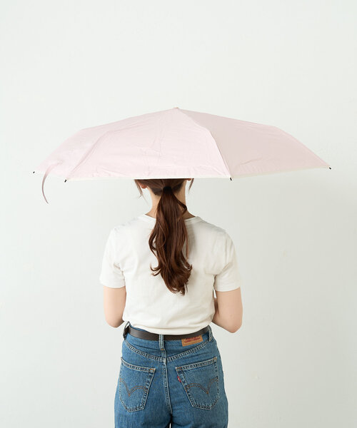 BIRTHDAY BAR(バースデイバー)の「【CUDA(クーダ)】涼しくする晴雨兼用傘 ノーブルパイピング日折(折りたたみ傘・レディース・ブルー系その他/モカ/ピンク/アイボリー・0)」の10枚目の写真