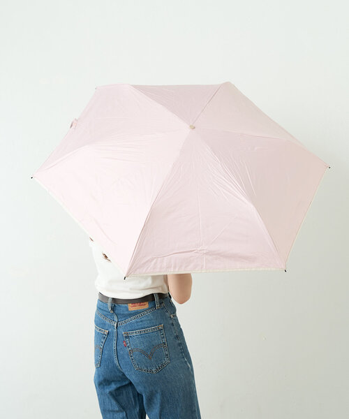 BIRTHDAY BAR(バースデイバー)の「【CUDA(クーダ)】涼しくする晴雨兼用傘 ノーブルパイピング日折(折りたたみ傘・レディース・ブルー系その他/モカ/ピンク/アイボリー・0)」の6枚目の写真