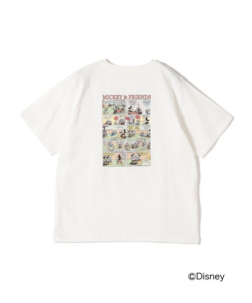 tシャツ 「Disney」Comic/プリントTシャツ レディース SHIPS Colors:ミッキーマウス コミック プリント Tシャツ（T