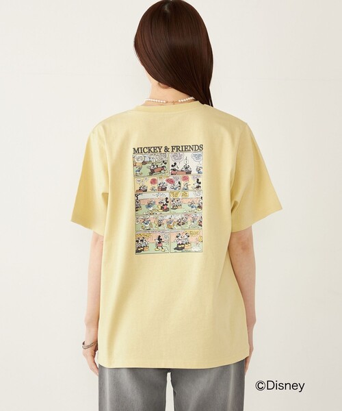 tシャツ 「Disney」Comic/プリントTシャツ レディース SHIPS Colors:ミッキーマウス コミック プリント Tシャツ（T