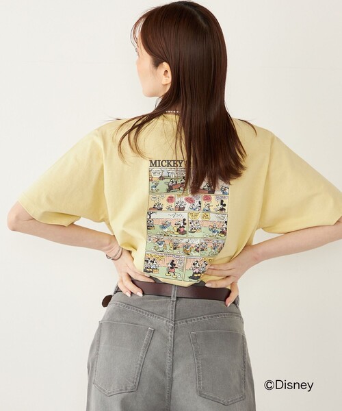 tシャツ 「Disney」Comic/プリントTシャツ レディース SHIPS Colors:ミッキーマウス コミック プリント Tシャツ（T
