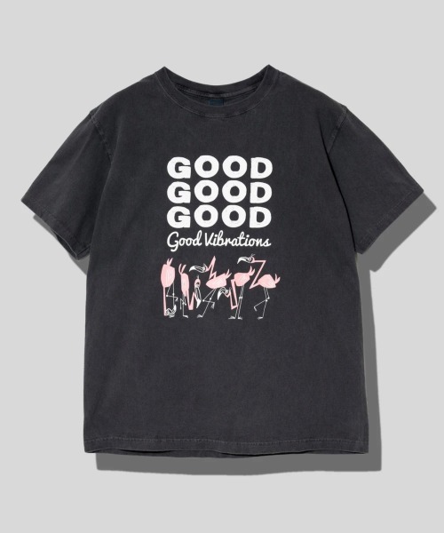 Good On（グッドオン）の「Good On/グッドオン　FLAMINGO S/S TEE（Tシャツ/カットソー・メンズ・ブラック/ホワイト・LARGE/X-LARGE/MEDIUM）」の2枚目の写真
