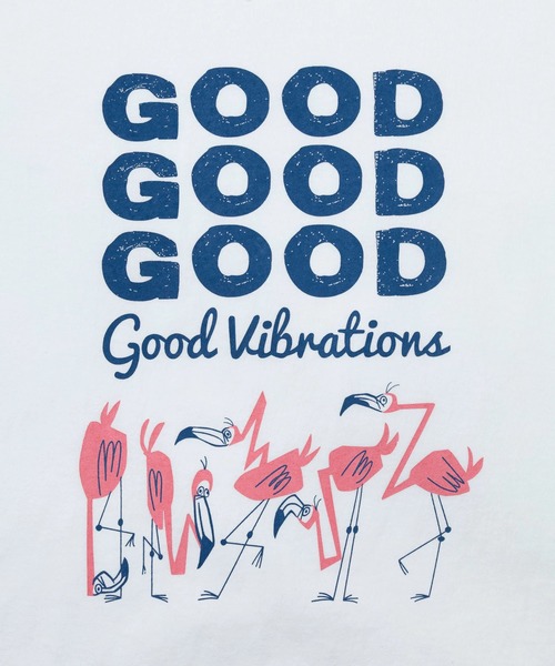 Good On（グッドオン）の「Good On/グッドオン　FLAMINGO S/S TEE（Tシャツ/カットソー・メンズ・ブラック/ホワイト・LARGE/X-LARGE/MEDIUM）」の11枚目の写真