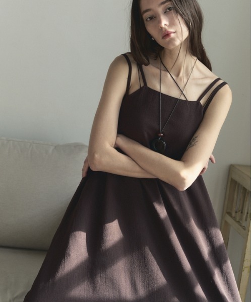 Muel Chic（ミュエルシック）の「Earlene one-piece  アーリーンワンピース（ワンピース・レディース・ブラウン/アイボリー/ミント・FREE）」の14枚目の写真