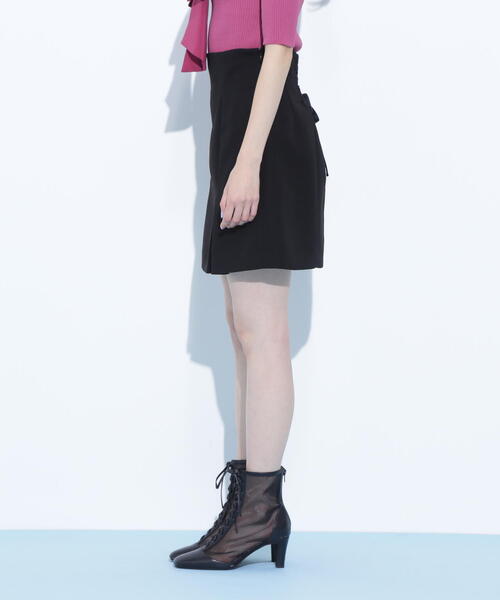 JILL by JILL STUART（ジルバイジルスチュアート）の「◇ボックスプリーツタイトミニスカート（スカート・レディース・ブラック/ホワイト系その他・SMALL/MEDIUM）」の5枚目の写真