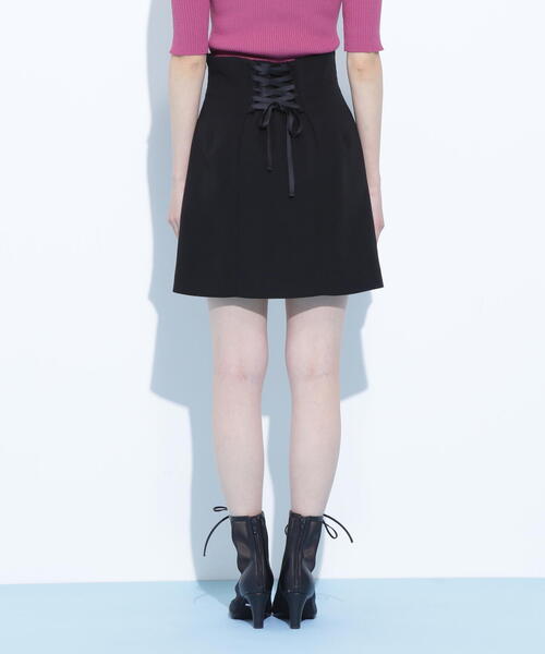 ジルサンダー　ネイビーのボックスプリーツスカート ジル スチュアート JILL STUART ギャザー×プリーツコンビ