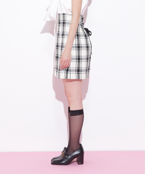 JILL by JILL STUART（ジルバイジルスチュアート）の「◇ボックスプリーツタイトミニスカート（スカート・レディース・ブラック/ホワイト系その他・SMALL/MEDIUM）」の10枚目の写真