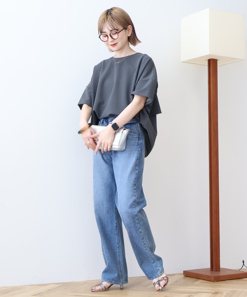 セール】バックフリル半袖プルオーバー（Tシャツ/カットソー