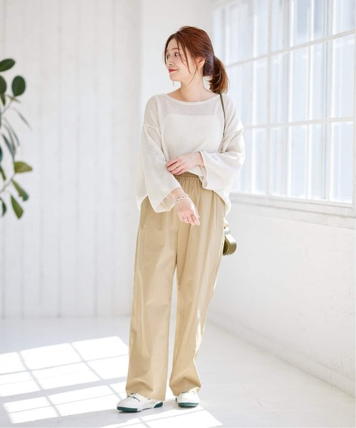 JOURNAL STANDARD(ジャーナルスタンダード)の「《WEB限定追加3》【接触冷感/防しわ/洗える/撥水】ナイロンストレッチワイドパンツ(その他パンツ・レディース・ベージュ/ブラック/アイボリー・34/36/38/40)」の14枚目の写真